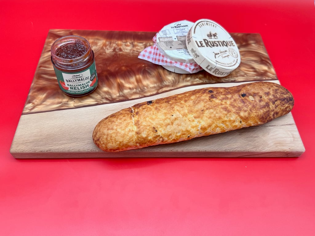 Wood and resin Charcuterie board