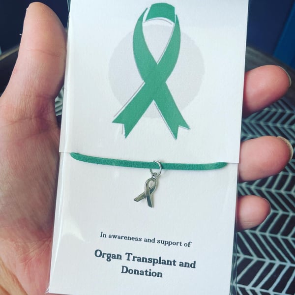 Organ transplant donation awareness wish bracelet awareness charm bracelet 