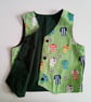 Football Waistcoat, Age 2 years, reversible boys waistcoat, boy's clothing - Image 2