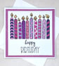 Purple and pink candles birthday card - Image 4