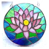 Waterlily Suncatcher Stained Glass 012 Pinks