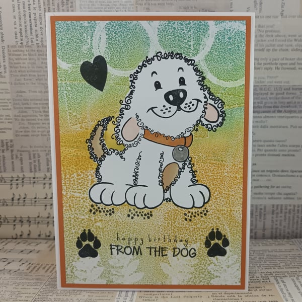 Happy Birthday from the dog card