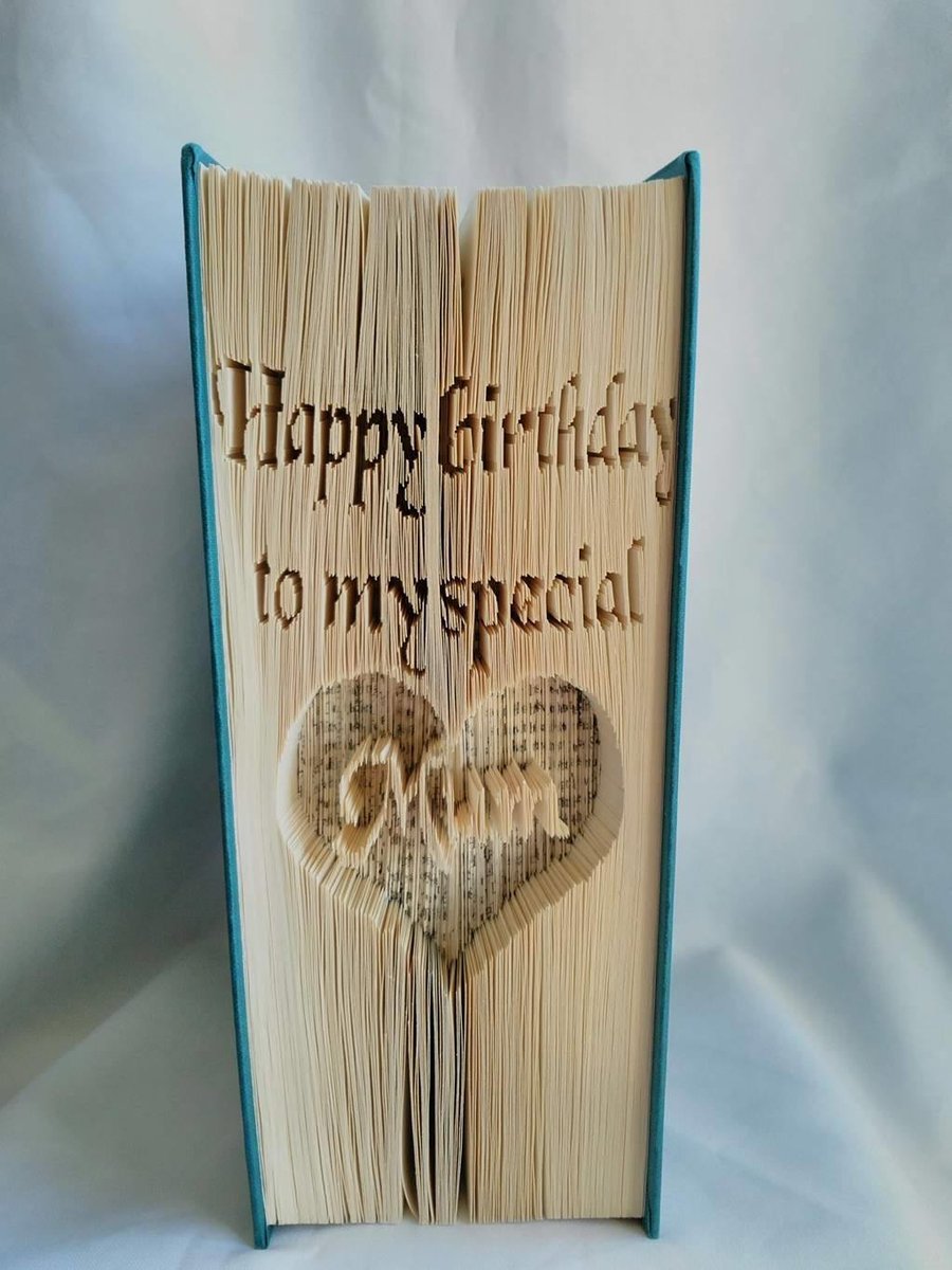 Happy birthday to a special Mum CUT & FOLD Book Folding Pattern - EMAILED PDF