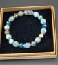 Aquamarine and Mixed Crystal Rondelle Bracelet - Image 5