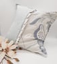 Embroidered pastel green envelope cushion cover.   - Image 4
