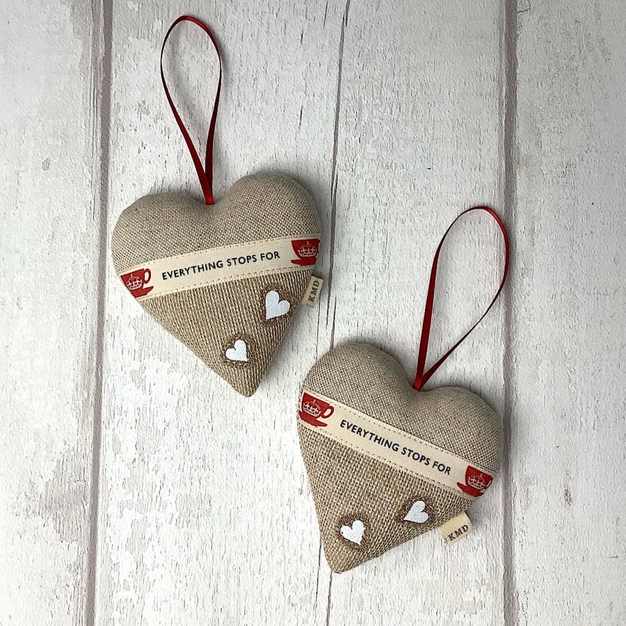 ‘Time for Tea’ Hanging Heart