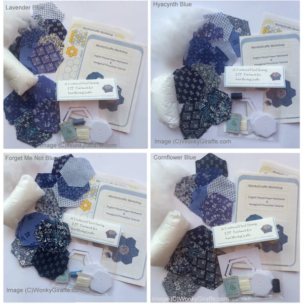 Patchwork hexagon kit EPP English paper piecing hexagonal patchwork pincushion
