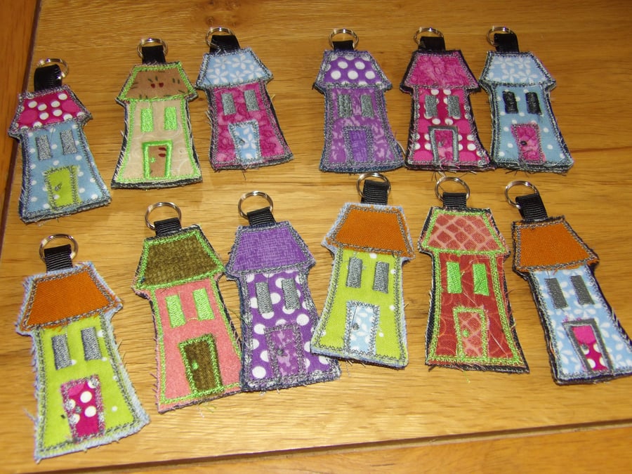 Bag charm or key ring add on shabby raggedy house 