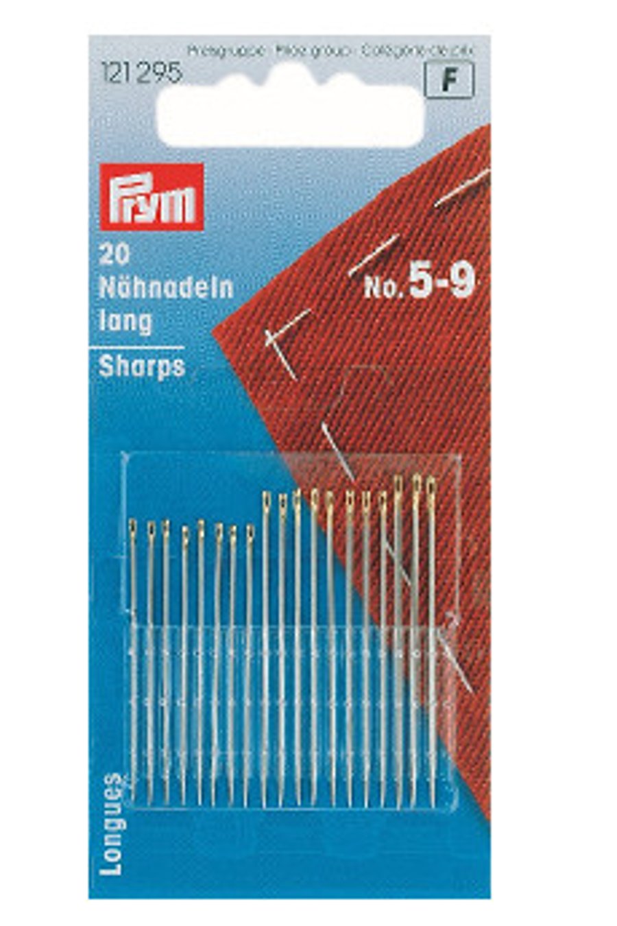 Prym Hand Sewing Needles Various Sizes with Gold Eye
