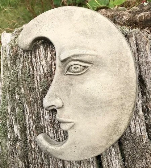 Moon Wall Plaque Stone Garden Ornament