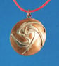 Copper and Silver Pendant Catherine Wheel - Image 1