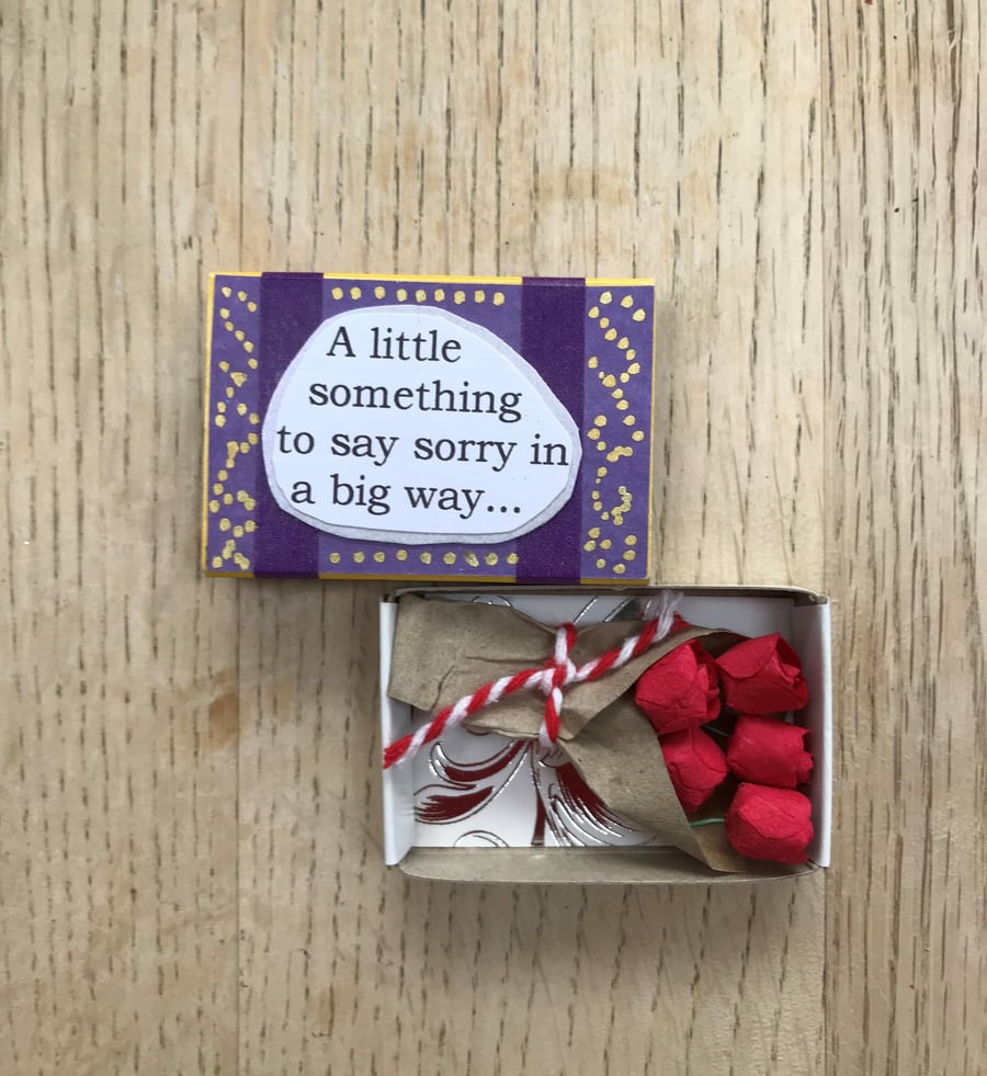  Apology Bouquet In A Matchbox