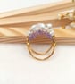 Amethyst & Pearl Cluster Ring Set, Special Occasion Jewellery, Gift Boxed