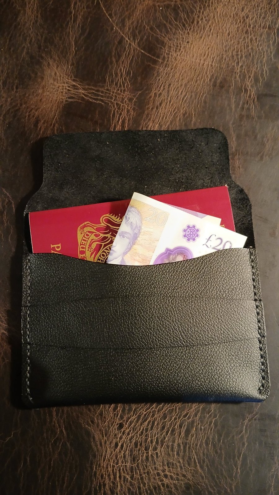 Handcrafted Leather passport holder 