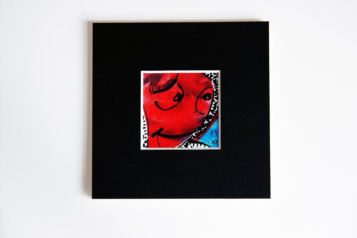 Detail of graffiti, Barcelona.4" x 4" (inches)mount, print size 2" x 2" 