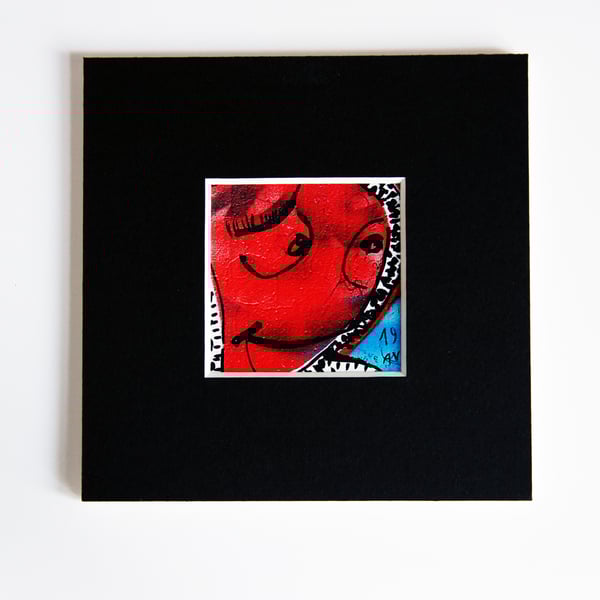 Detail of graffiti, Barcelona.4" x 4" (inches)mount, print size 2" x 2" 