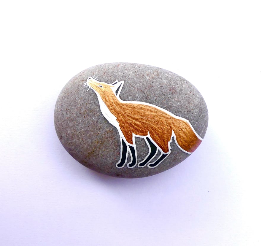 Copper Cat Portrait Stone - MADE TO ORDER