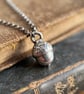 Sterling Silver Real Acorn Necklace 