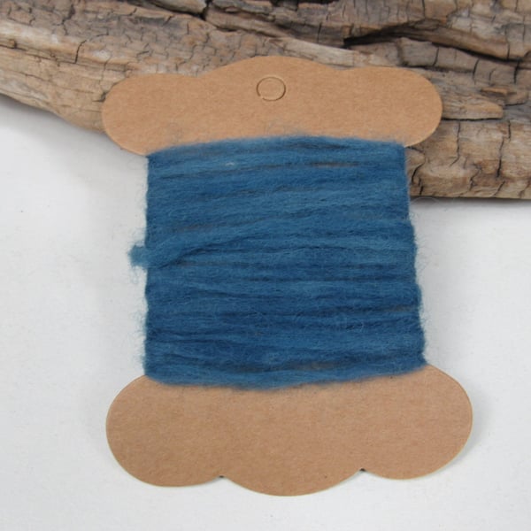 Hand Dyed Natural Dye Pure Wool Indigo Blue Couching Thread