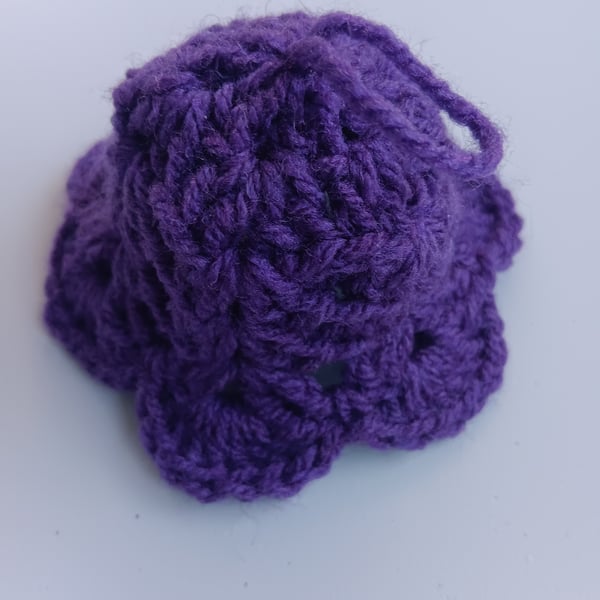 Crochet Christmas Bell (Purple) - festive decoration