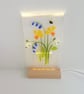 Spring floral illuminated panel, everlasting bouquet, glass art.  - Image 8