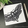 Deaths Head Hawk Moth Card - Blank or personalised for any occasion 