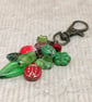 Red and green ladybird bag charm - Image 4