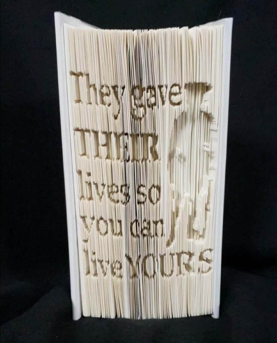 Remembrance Day Book Folding Pattern, 180 CUT & FOLD - EMAILED PDF PATTERN