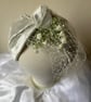 Irene - Ivory 40s Style Bridal Turban Headband With Netting - Image 3