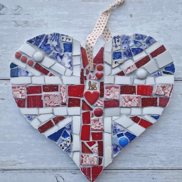 Union Jack Heart Mosaic 