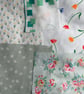 Upcycled slow stitching kit includes fabric, buttons, thread, lace, ribbon - Image 6