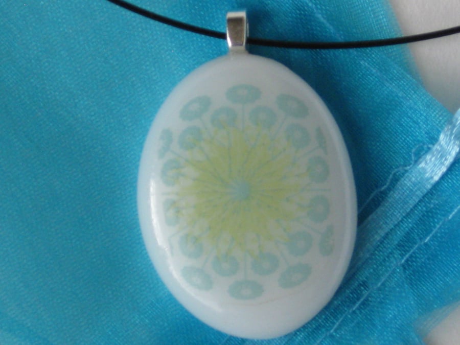 Fused Glass Pendant Necklace