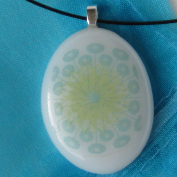 Fused Glass Pendant Necklace