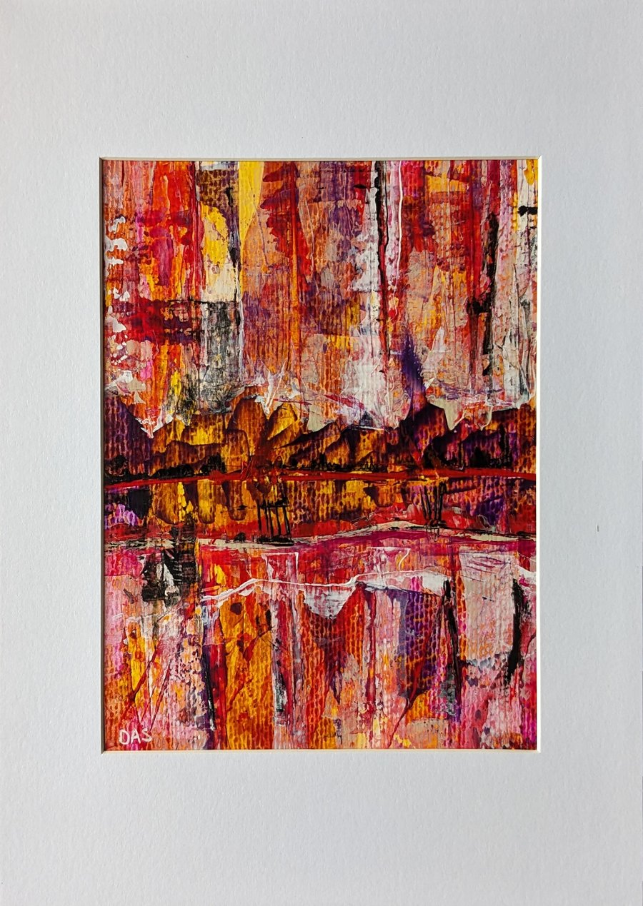 Abstract Acrylic Painting on Paper