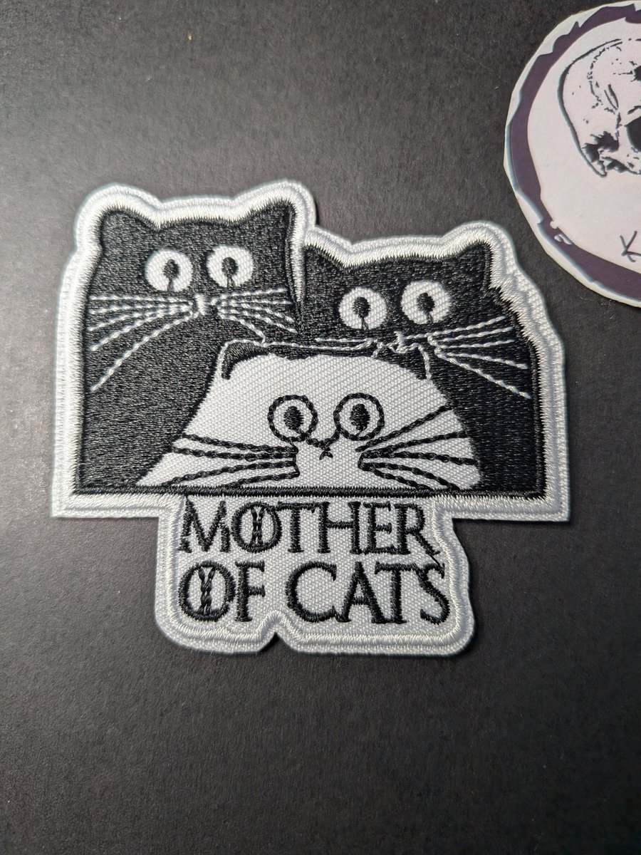 Mother of Cats Funny Cute Cats Embroidered Iron-On Patch - 7x6.5cm