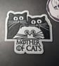 Mother of Cats Funny Cute Cats Embroidered Iron-On Patch - 7x6.5cm - Image 1