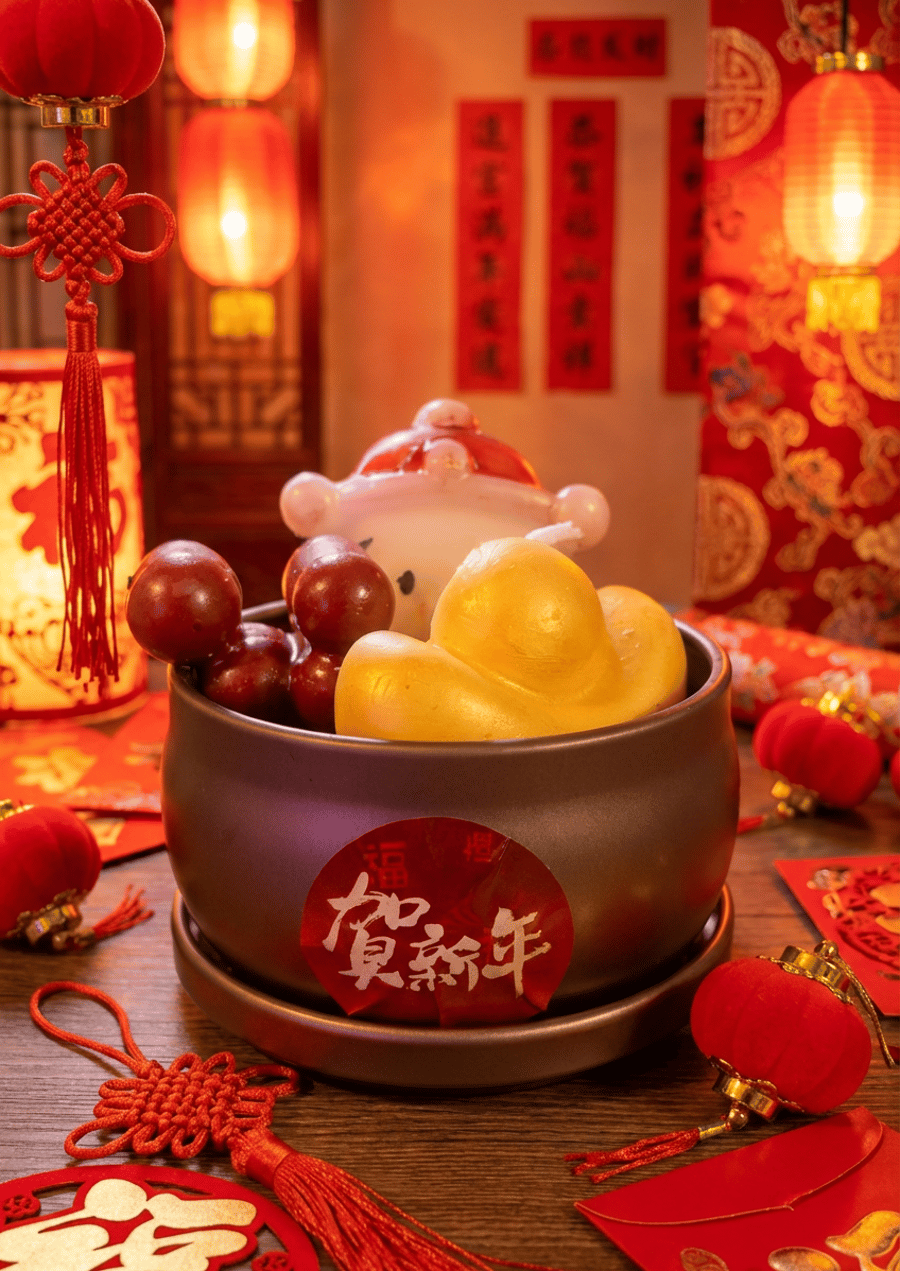 Lunar New Year "God of Wealth Blessings" Themed Candle