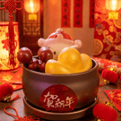 Lunar New Year "God of Wealth Blessings" Themed Candle
