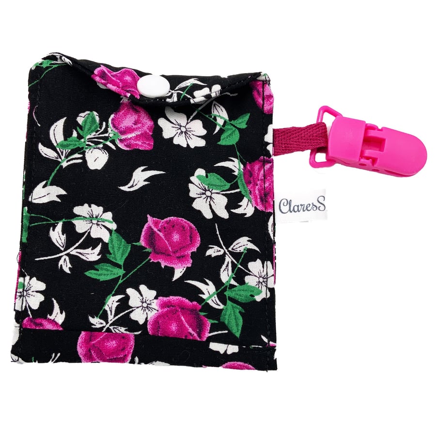 Hickman Line Nasal Gastric tubes NGT - Feeding Tube Tubie Pouch with Clip Floral