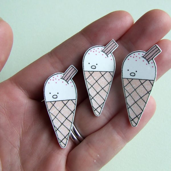 Ice Cream - Small Illustrated Badge