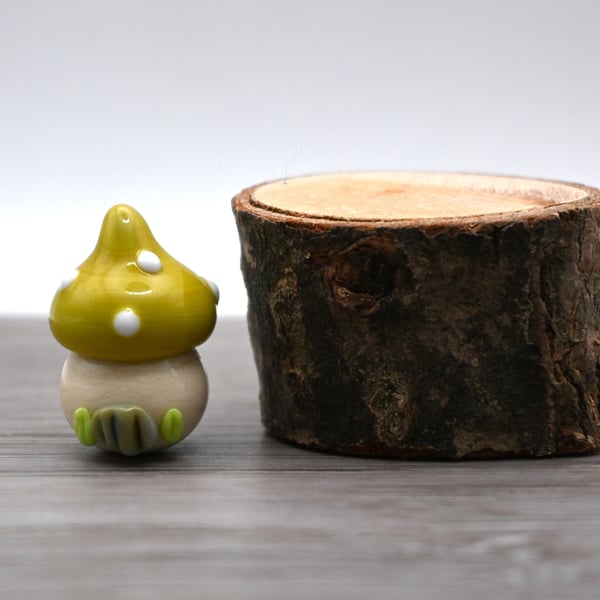 small glass toadstool fairy house gift