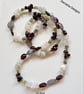 Natural Ruby Red Garnet, Moonstone, Peridot Sterling Silver Necklace - Image 4