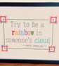 Maya Angelou framed inspirational quote in Cross Stitch