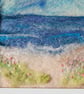 Needle felted and hand embroidered wool picture - Coastal scene  - Image 2