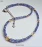 Designer AA Tanzanite & Ethiopian Wello Opal Sterling Silver Necklace - Image 4