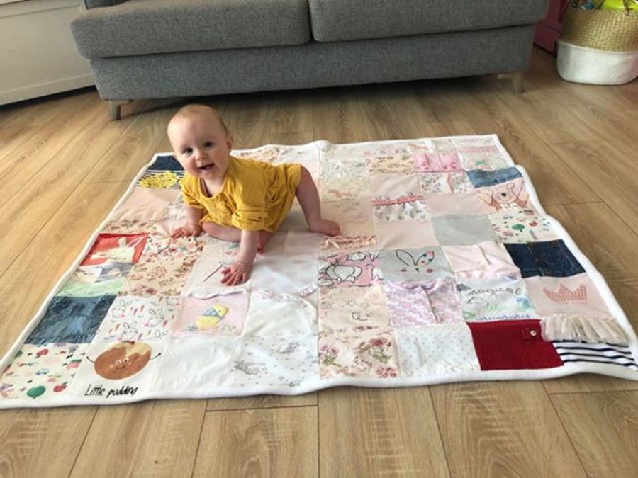 KEEPSAKE MEMORY BABY QUILT MADE TO ORDER