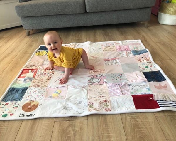 KEEPSAKE MEMORY BABY QUILT MADE TO ORDER