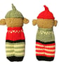 Handmade knitted pair of pocket dolls - elves - Image 4