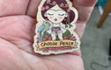 Wooden pin badges