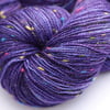 SALE: Bright Pansies - Superwash neppy 4 ply yarn